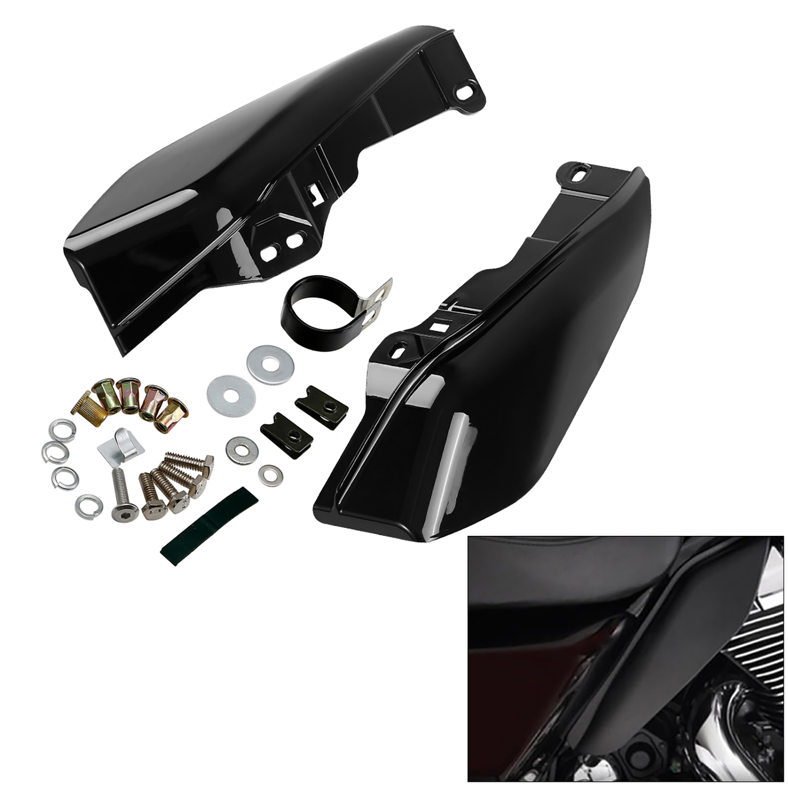 Mid-Frame Air Deflector Heat Shield Fit For Harley Touring Road Glide 2009-Up