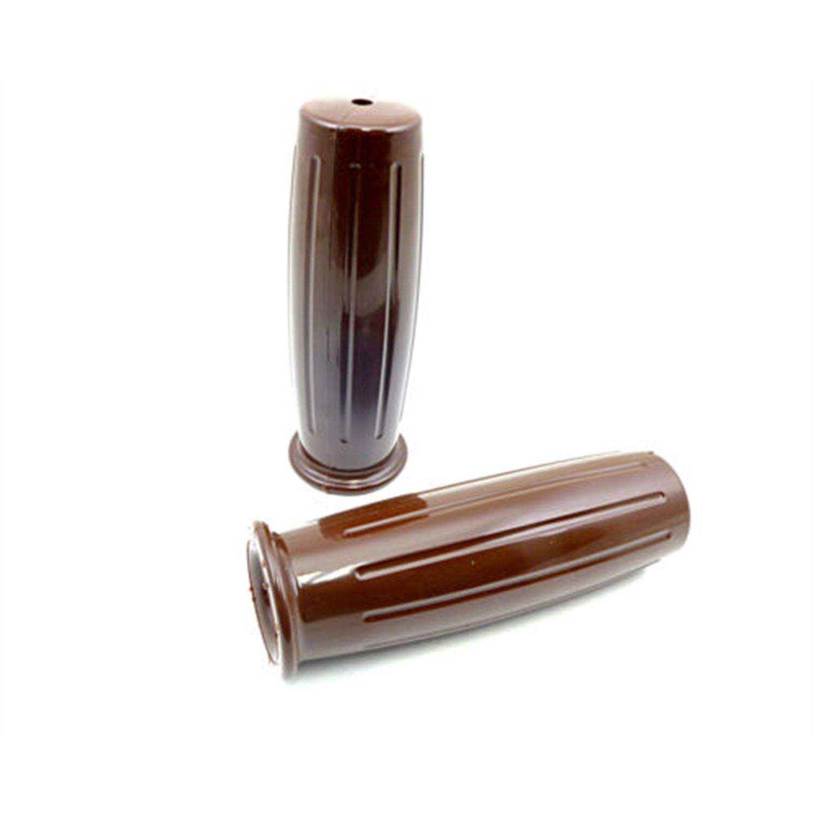 2FastMoto 7/8″ Retro Style Barrel Grips Brown For Motorcycles 42-56587