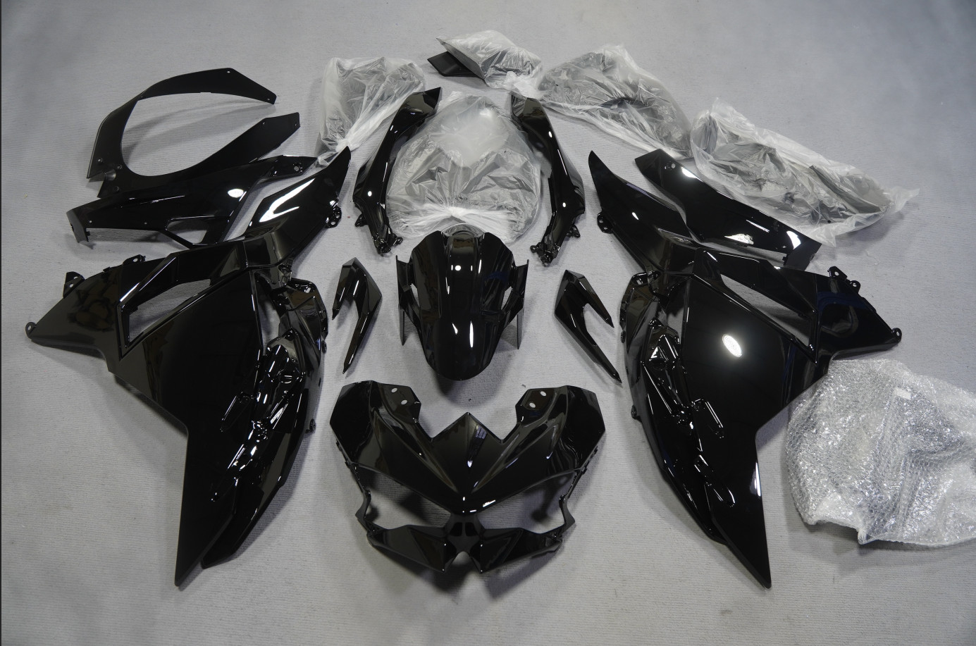 Glossy Black Fairing Kit For Kawasaki Ninja 500 2024 2025 ABS Motorcycle Body