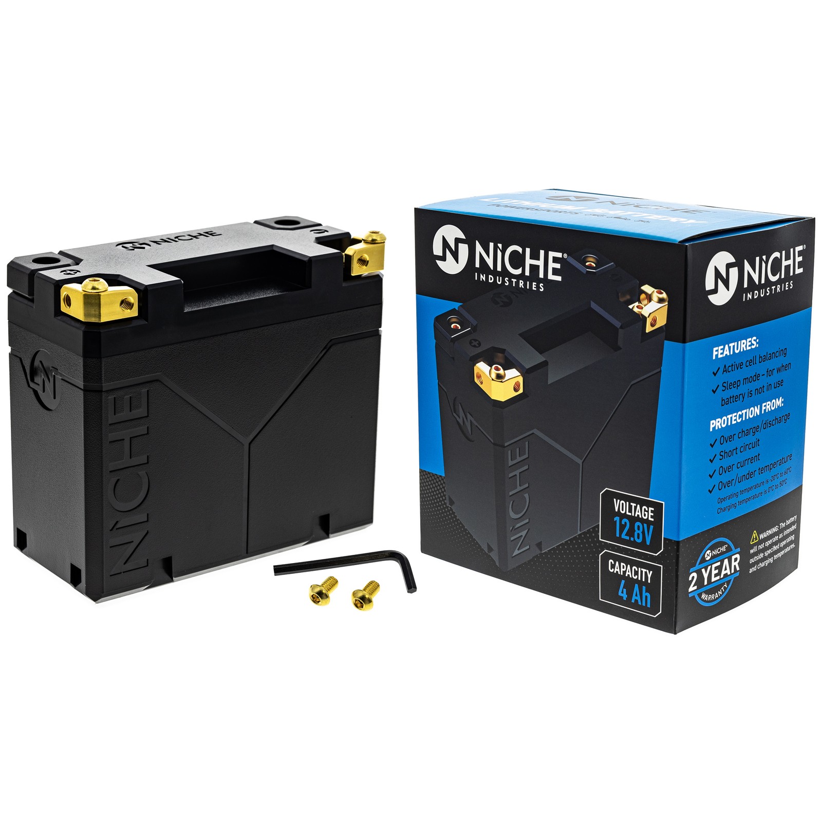 NICHE Lithium Battery YT12B-BS 12V 4Ah 240A for Yamaha Kawasaki Motorcycle