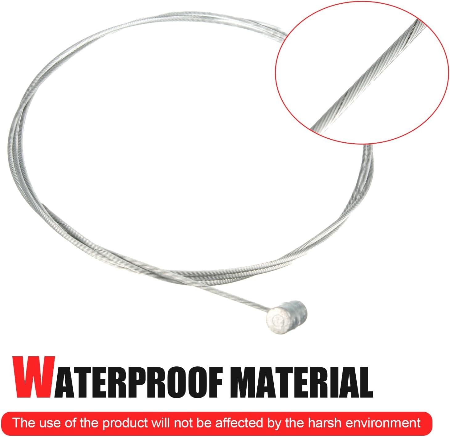 Motorcycle Throttle Clutch Brake Cable Repair Kit, Universal Ends, Silver