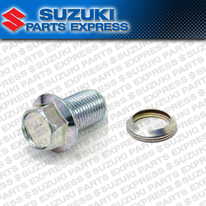 NEW SUZUKI OEM OIL DRAIN PLUG & GASKET DR-Z400 DL650 09247-12011 & 09168-12002