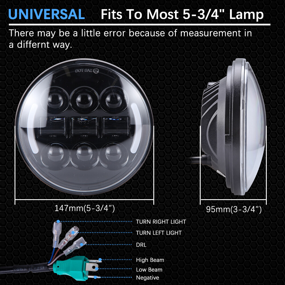 5.75″ LED Headlight With Turn Signal For Honda Shadow VT 600 750 1100 VTX1800C