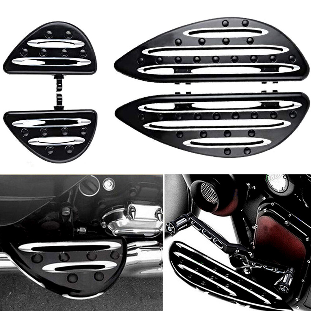 FRONT / REAR FOOTPEGS FLOORBOARDS FOOTBOARDS BOARDS FOR HARLEY TOURING SOFTAIL