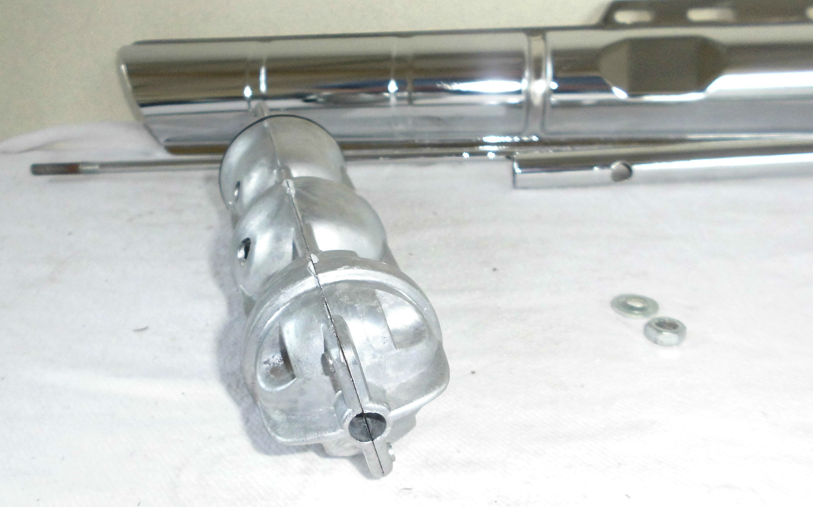 22mm Moped Exhaust Chrome With Aluminiumdämpfereinsatz Puch Maxi X 30/40-A