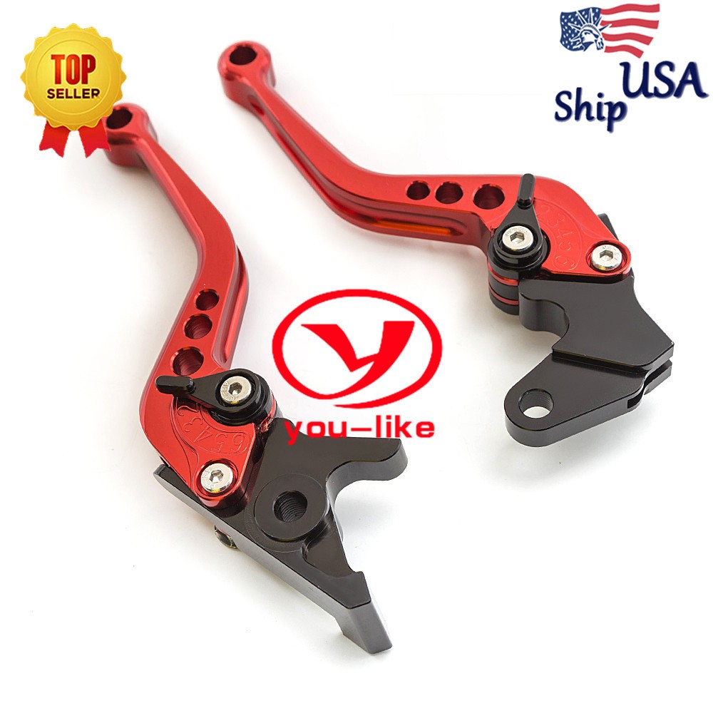 CNC Red Short Brake Clutch Lever Set For Kawasaki VERSYS 300X/Z125 pro 2017-2018