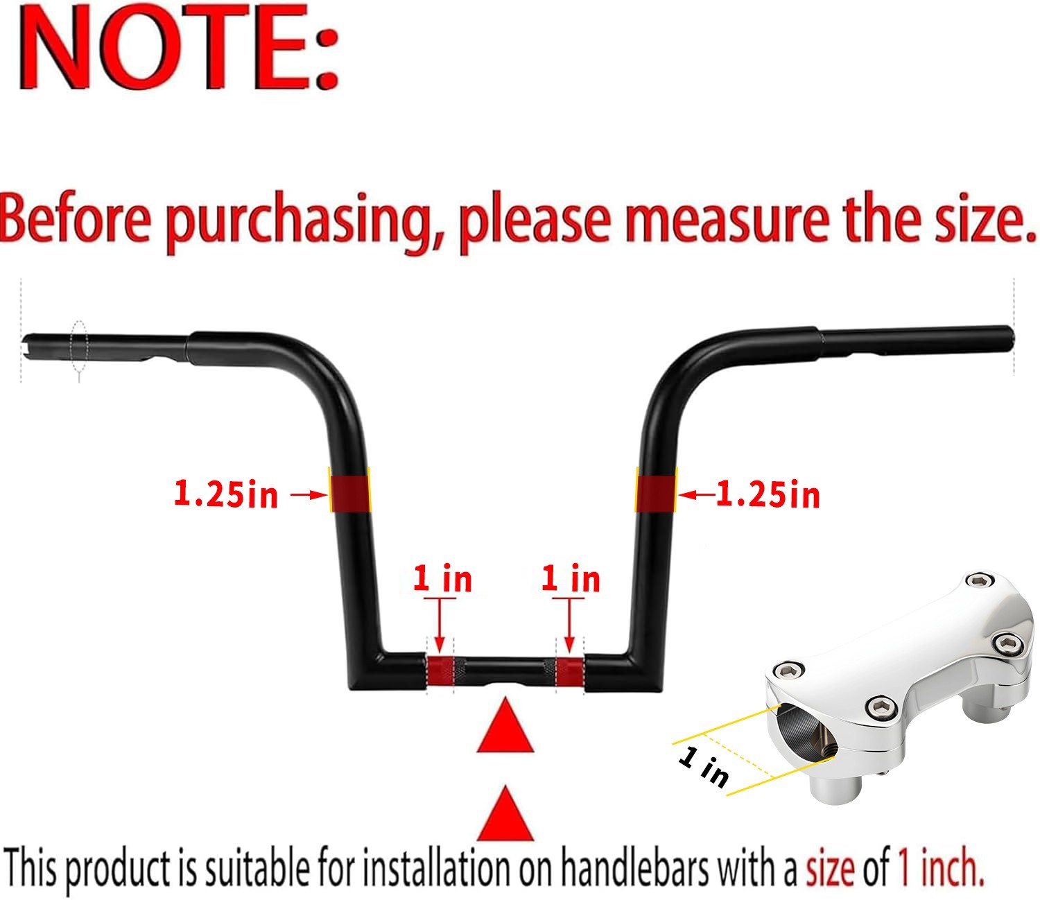 Handlebar Risers Top Clamp Fit For Harley Touring Dyna Softail Sportster Chrome