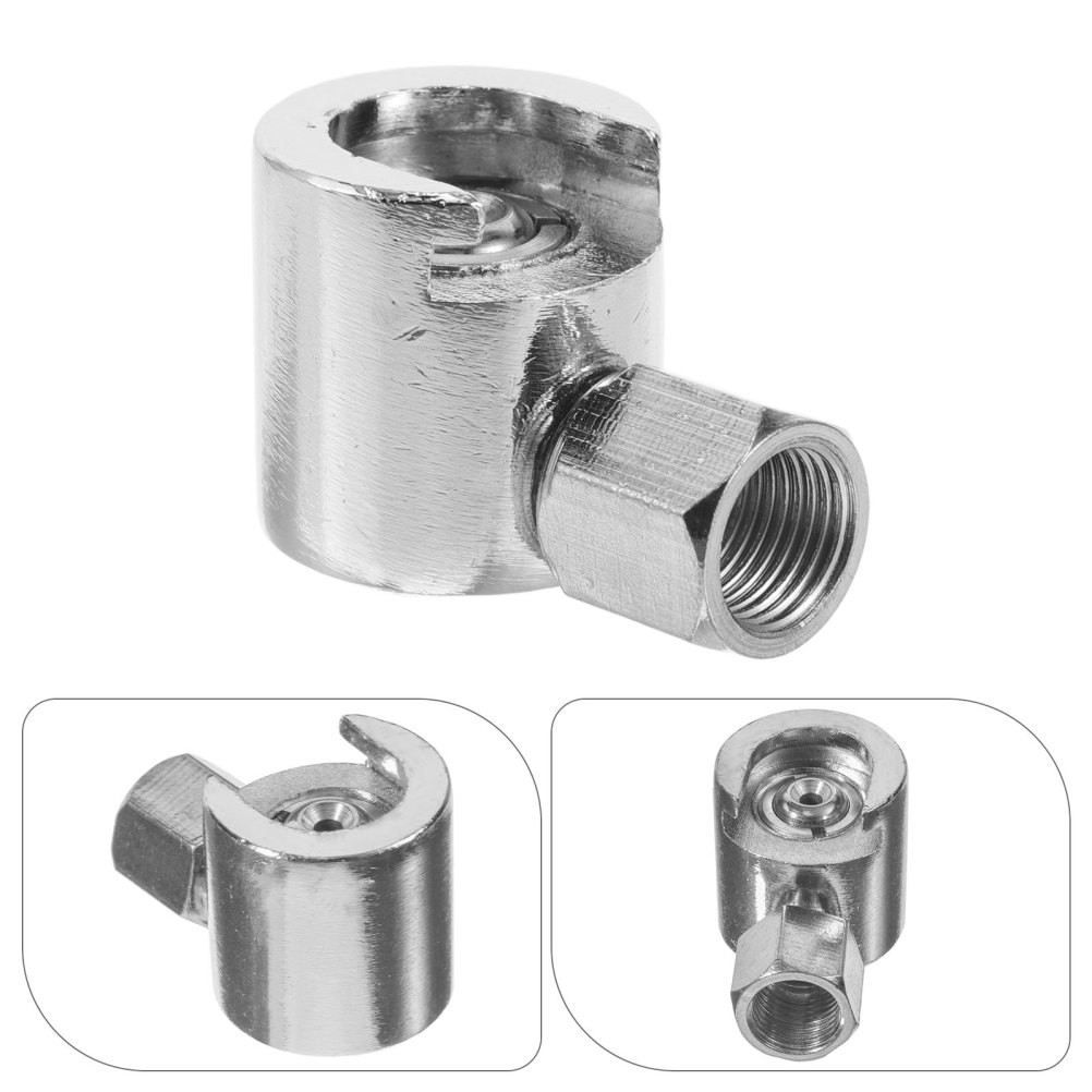 Button Head Grease Fitting Adapter Durable Iron Zinc Alloy Coupler Silver