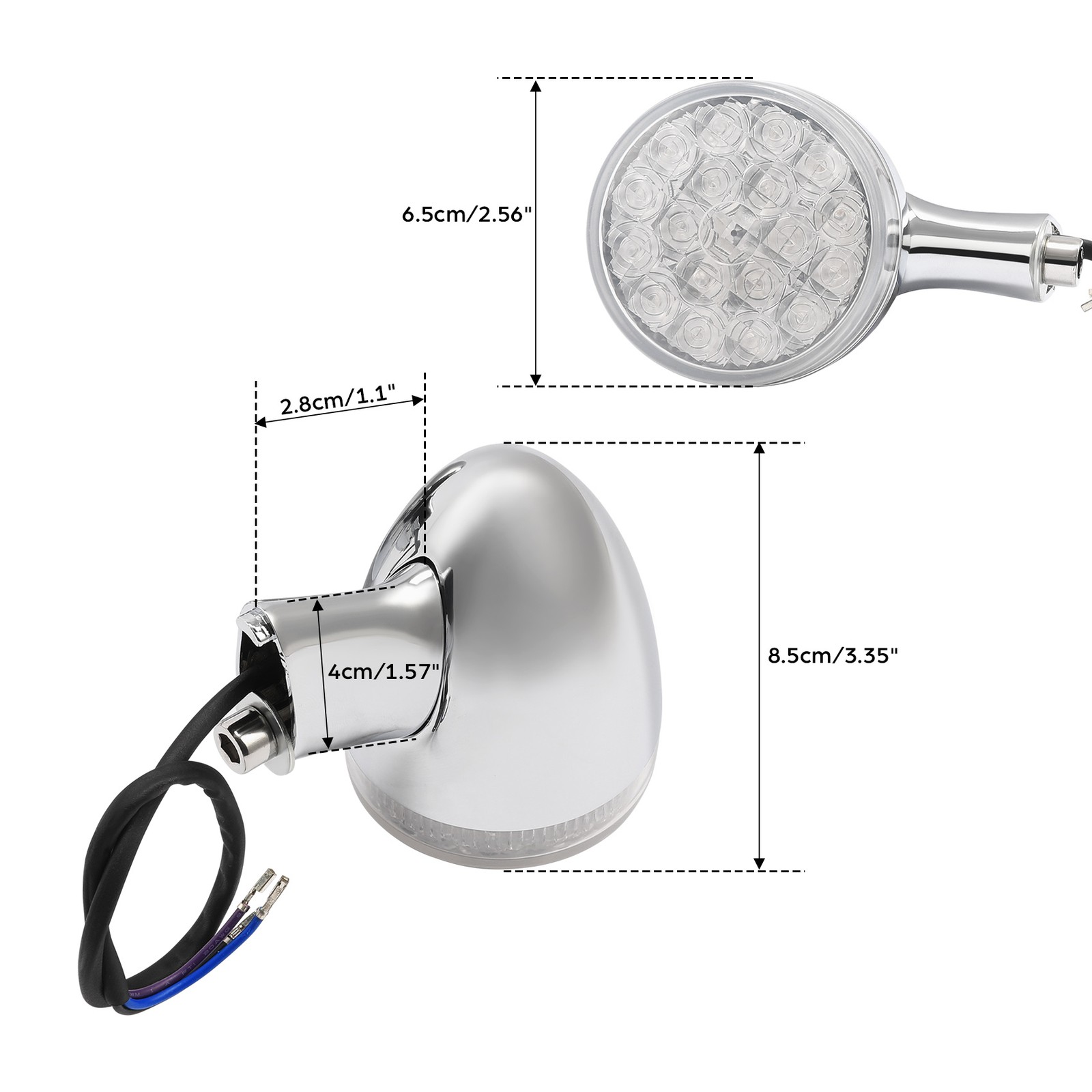 Front Turn Signals Light Fit For Harley Touring 2009-24 Softail 2000-2024 Chrome