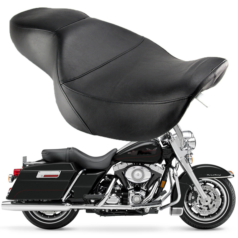 One Piece Driver & Passenger Seat For Harley Road King FLHR Road King FLHP 97-07