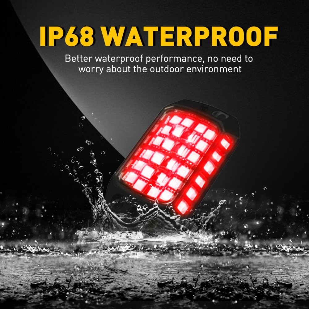 4PCS 36-LED Underbody Light Underglow Bars For Reverse Yacht Dome Light Red Lamp