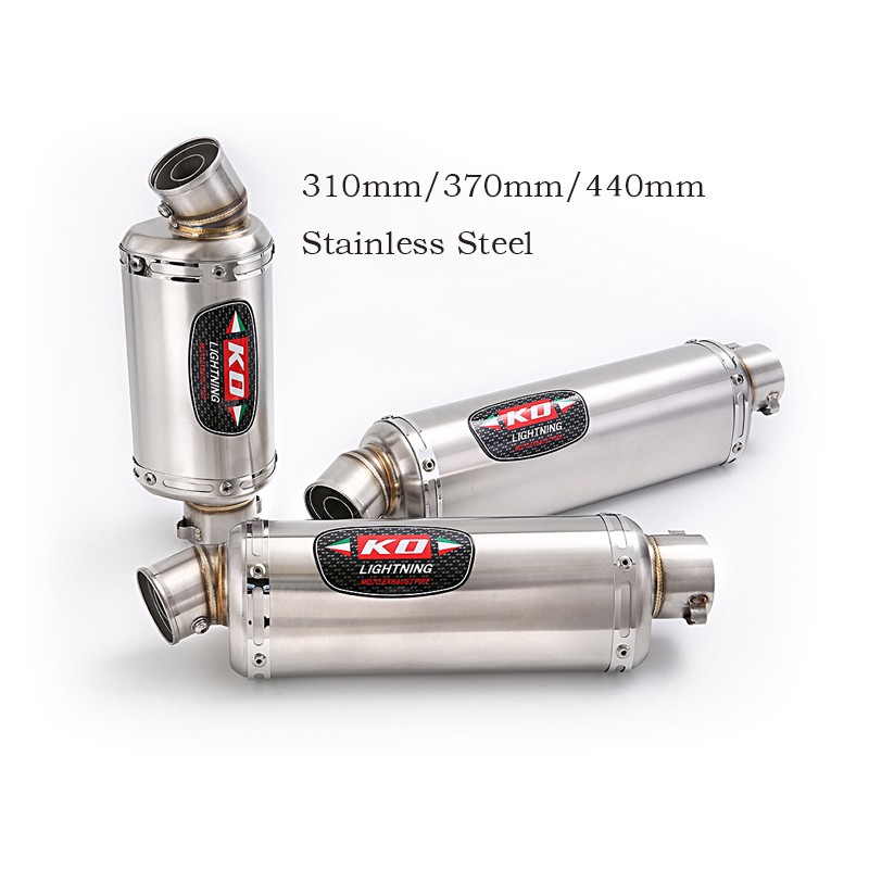 51MM 2‘’ Universal Motorcycle Exhaust Muffler Stainless Steel Pipe Slip On Tube