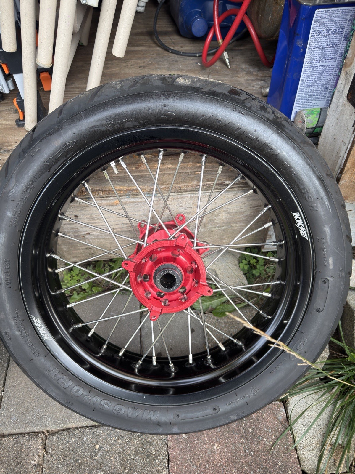 KKE 3.5/4.25 Supermoto Wheels Rims Tyre Set For Honda CRF450RL 2019-2025 CRF450L