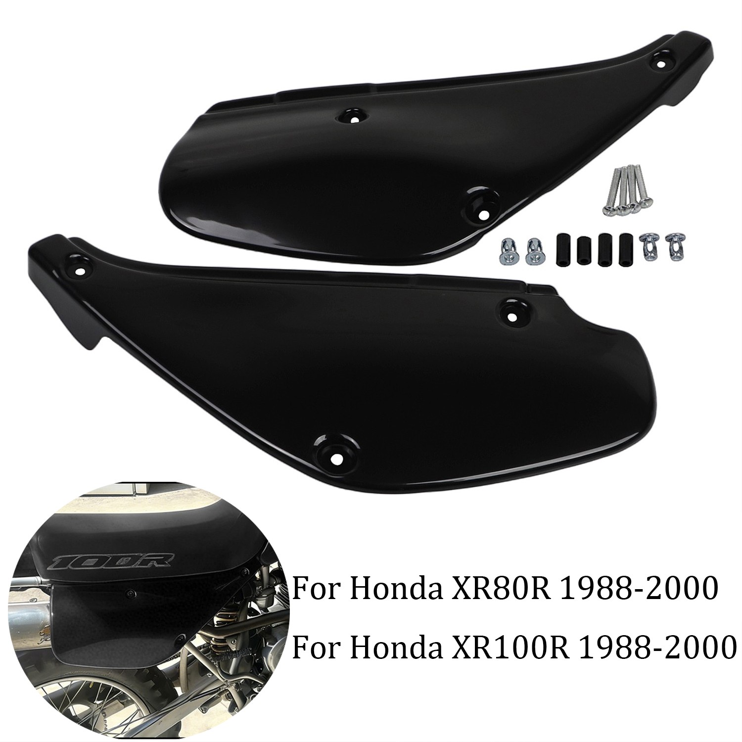 Side Panels Plates Covers Guards Left Right Kit For Honda 1988-2000 XR80R XR100R