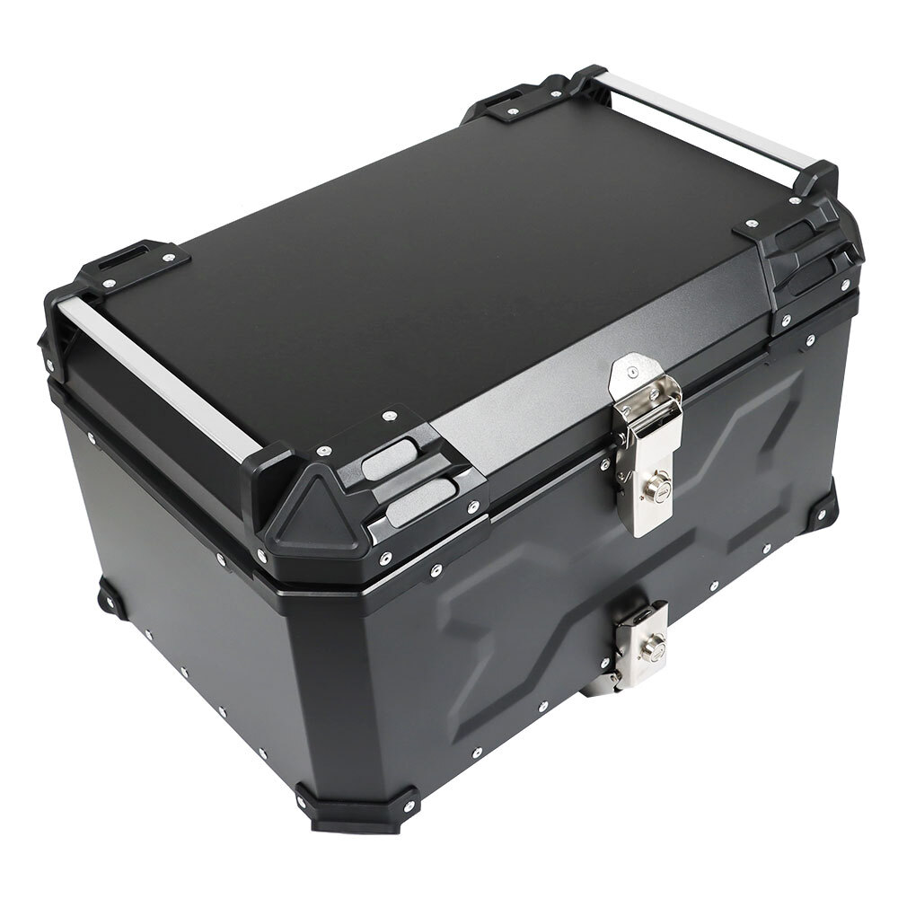 Aluminum Trunk 65L Motorcycle Top Case Waterproof Luggage Storage Tour Tail Box