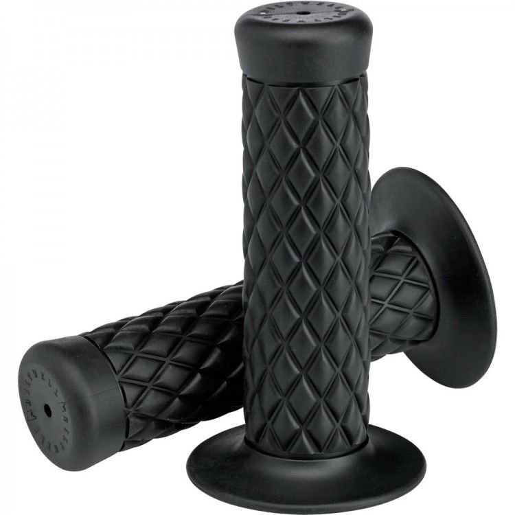 Biltwell Thruster 1″ (25mm) Handlebar Grips in TPV Rubber Pair – Black