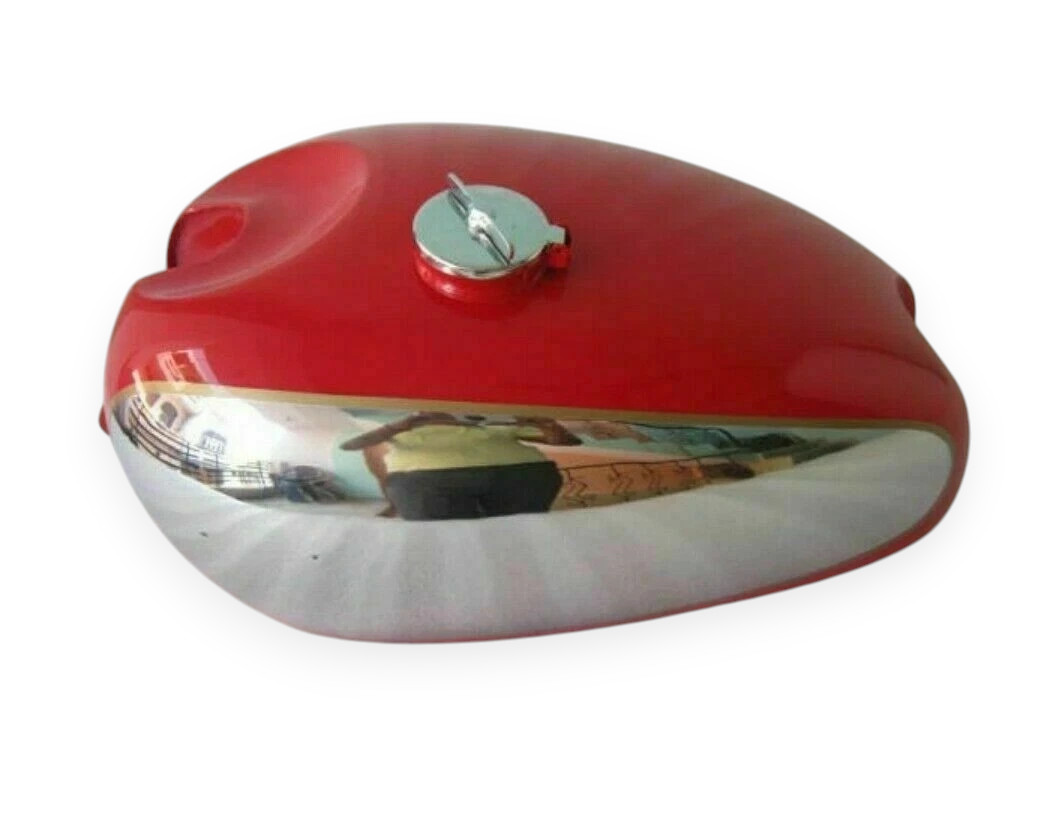 Fit For Panther M100 M120 Chrome & Red Painted Gas Fuel Petrol Tank With Cap