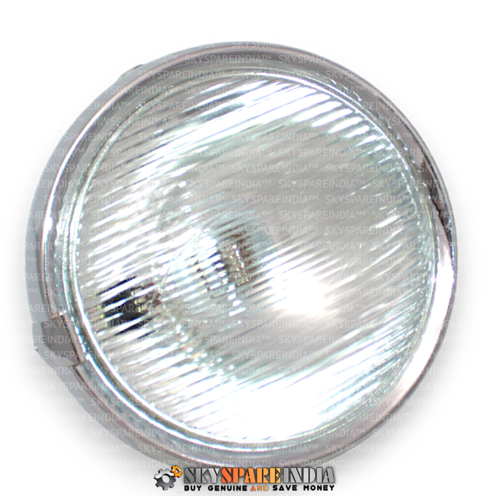 Lucas Type 6.5″ Chrome Headlight Headlamp Compatible With Norton BSA AJS Triumph
