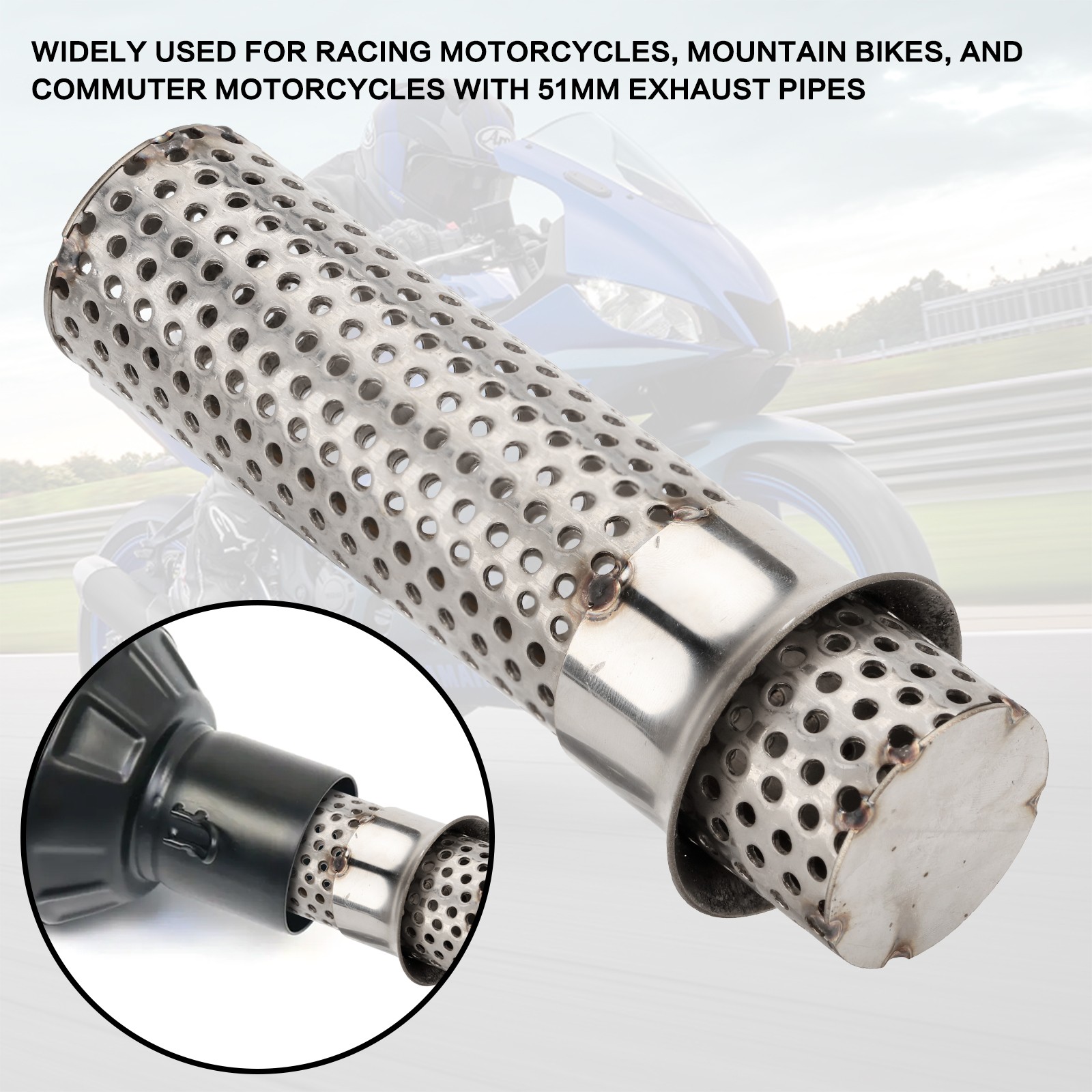 51mm Motorcycle Exhaust Muffler Pipe Silencer Baffle Insert DB Killer For Honda