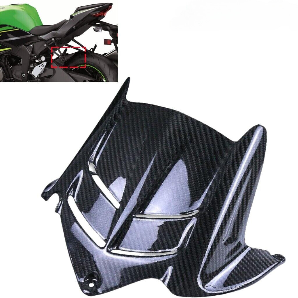 Real Carbon Fiber Rear Hugger Fender Twill Weave For Kawasaki ZX-6R 2008-2023
