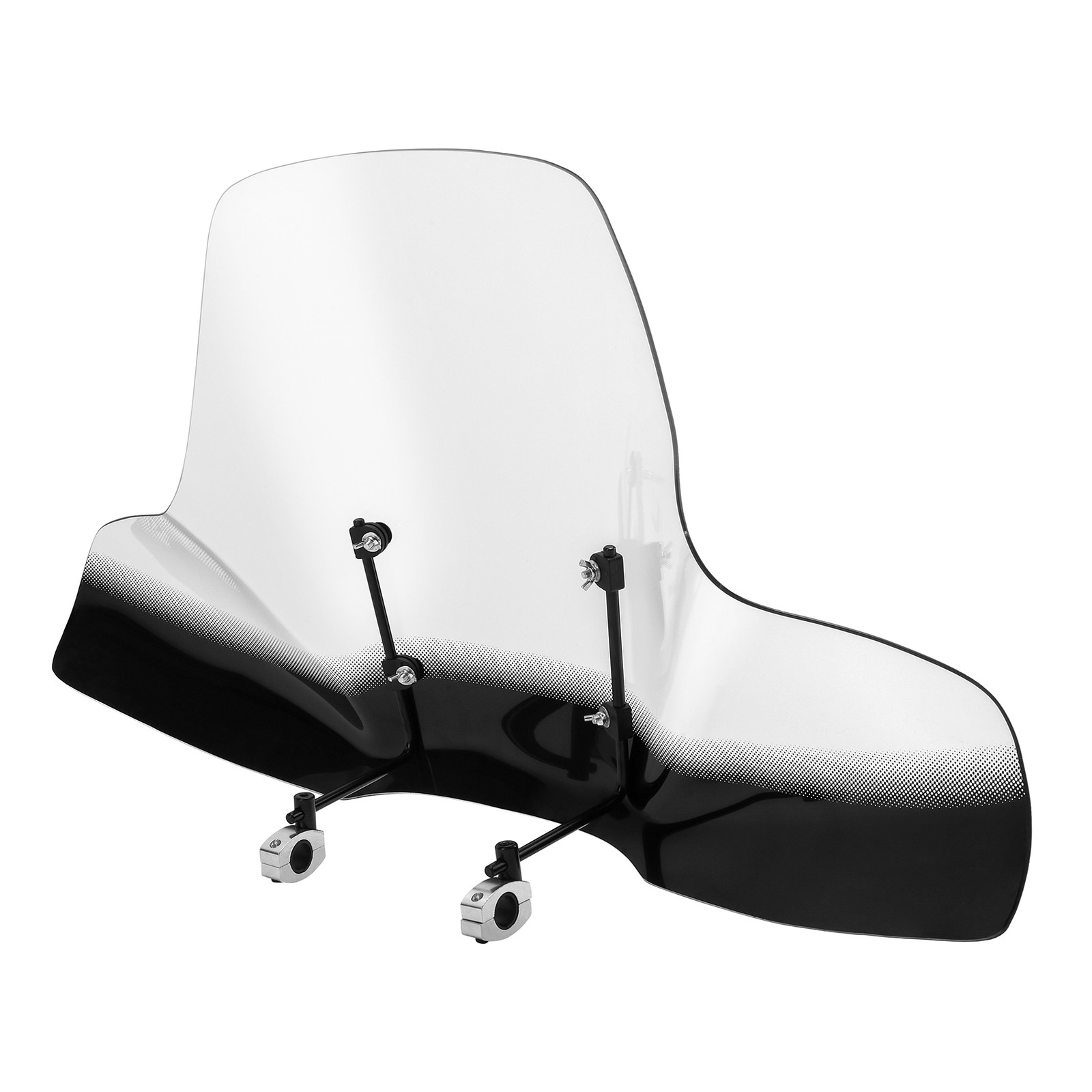 Clear Motorcycle Windshield Universal Fit For Harley Yamaha 7/8” 1” Handlebars