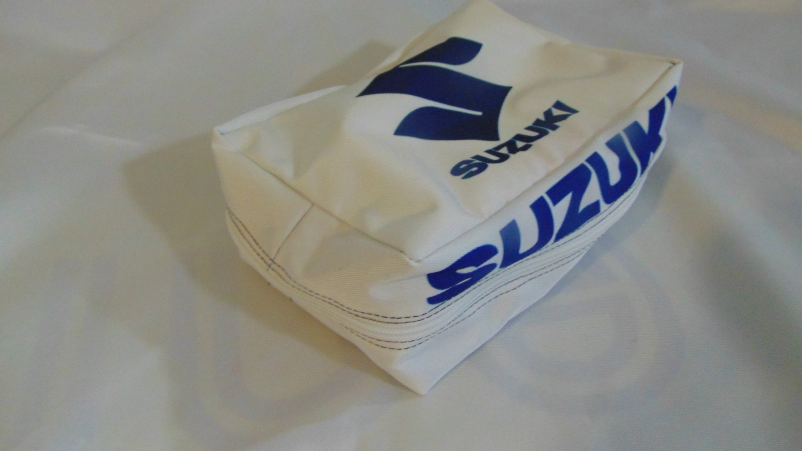 Motorcycle Motocross Rear Fender Bag Polyester Nylon Pouch Suzuki DR RM RMZ Whi
