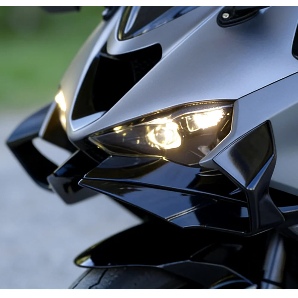 For Kawasaki Ninja ZX-6R 2024-2026 ZX6R Front Bumper Winglet Spoiler Kit