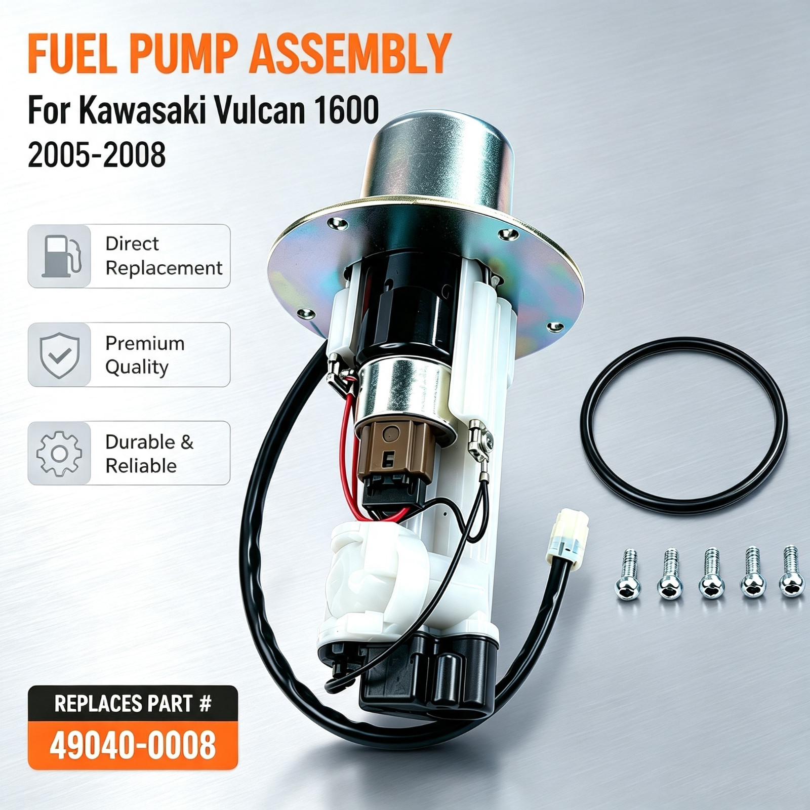 OE 49040-0008 Fuel Pump Assembly For 2005-2008 Kawasaki Vulcan 1600 VN1600D