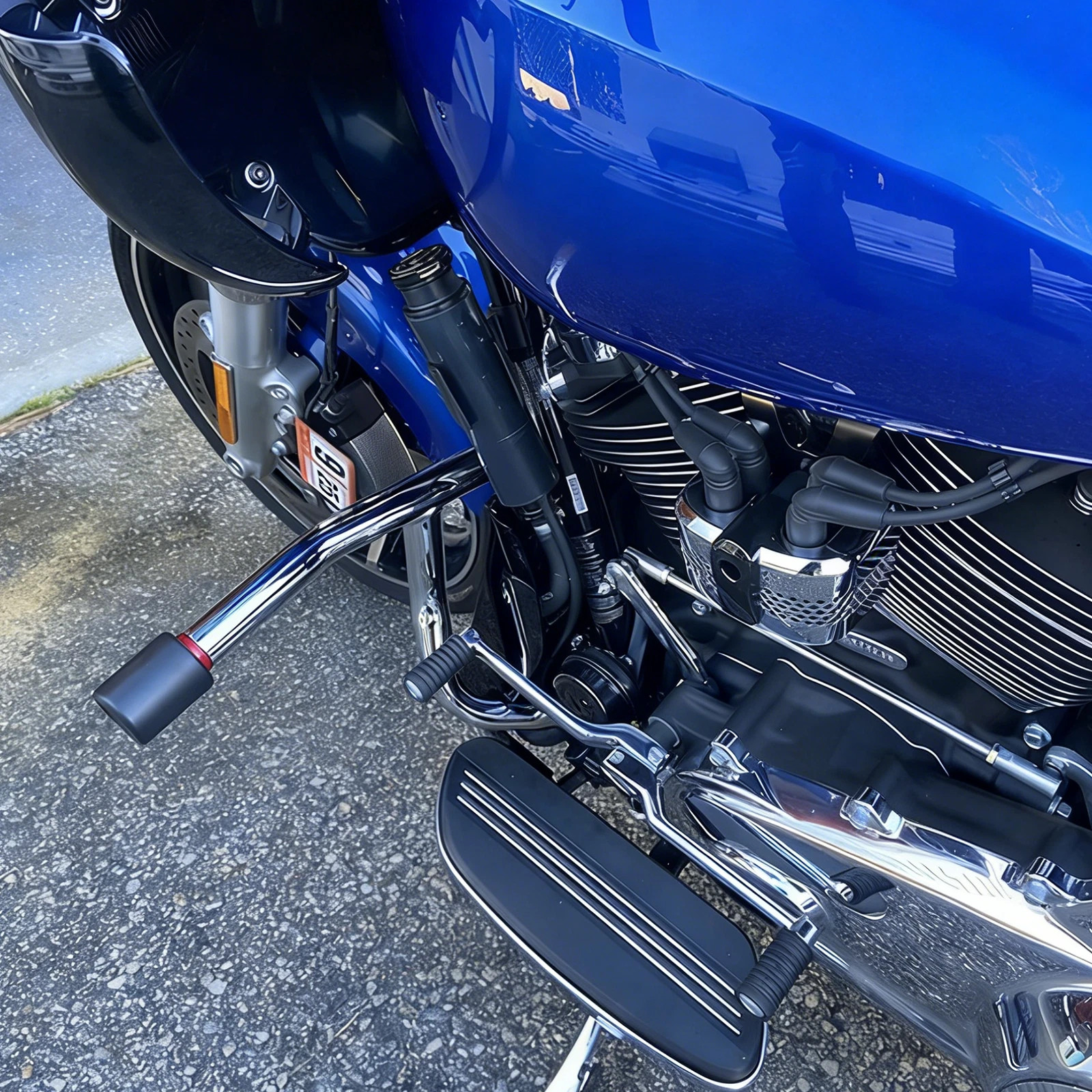 Front Engine Guard Crash Flat-out Bar For Harley Touring Street Road Glide 14-26