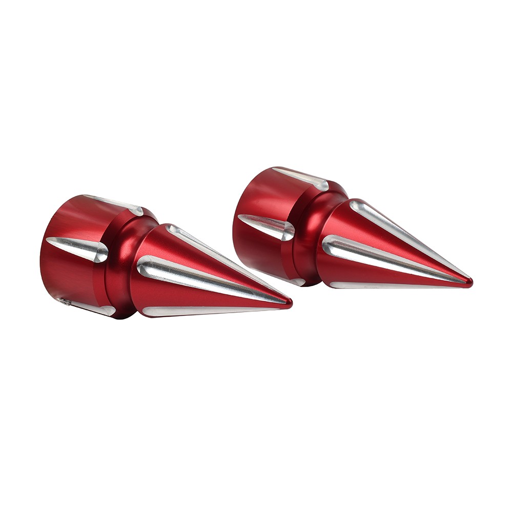 Front Axle Cap Nut Cover 3.6″ Inch Red For Harley Softail 07+ Dyna 08+ Street