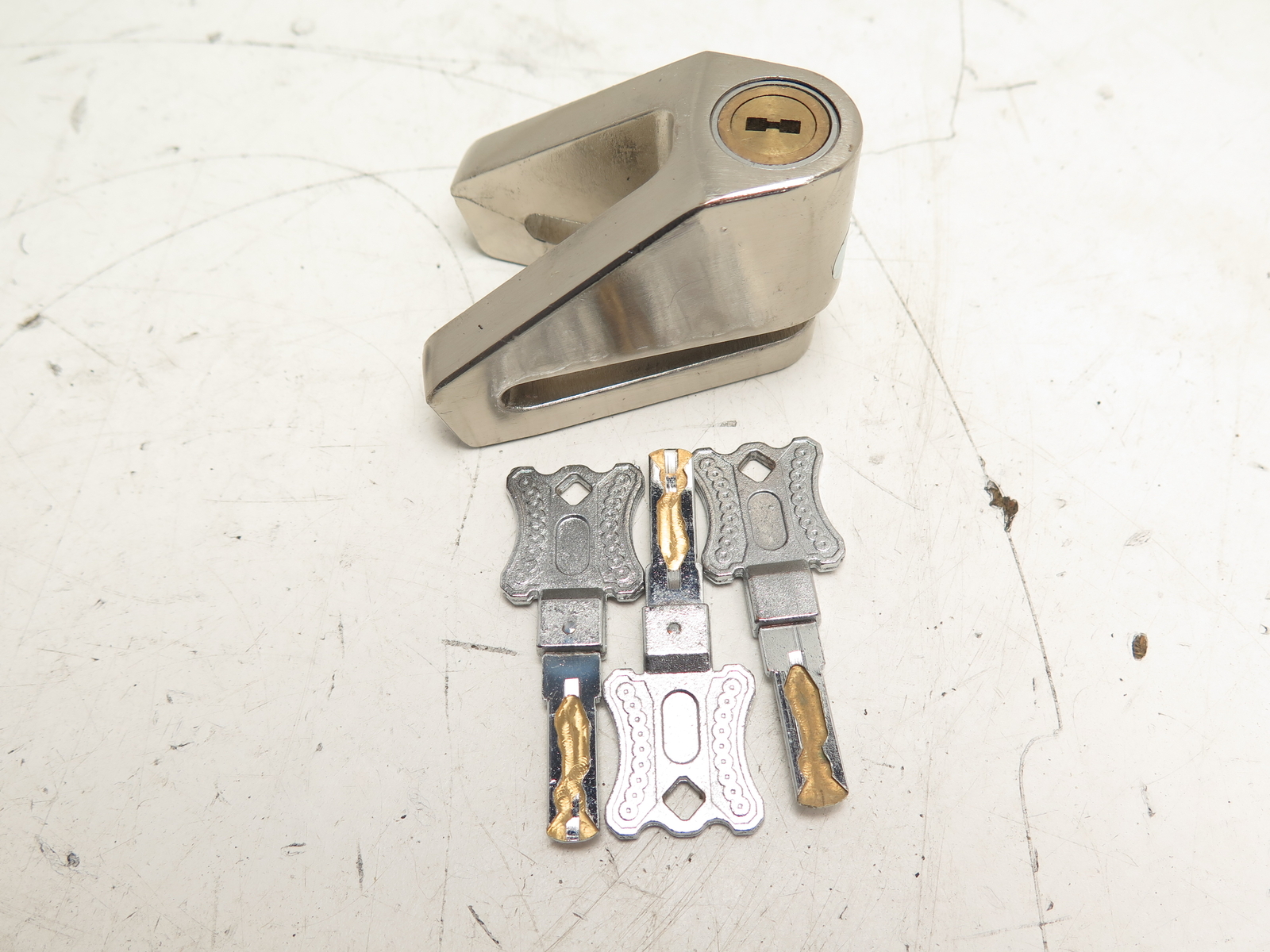 1970-2023 Motor Cycle Front Brake Disc Lock Stainless Disc Lock With KEYS