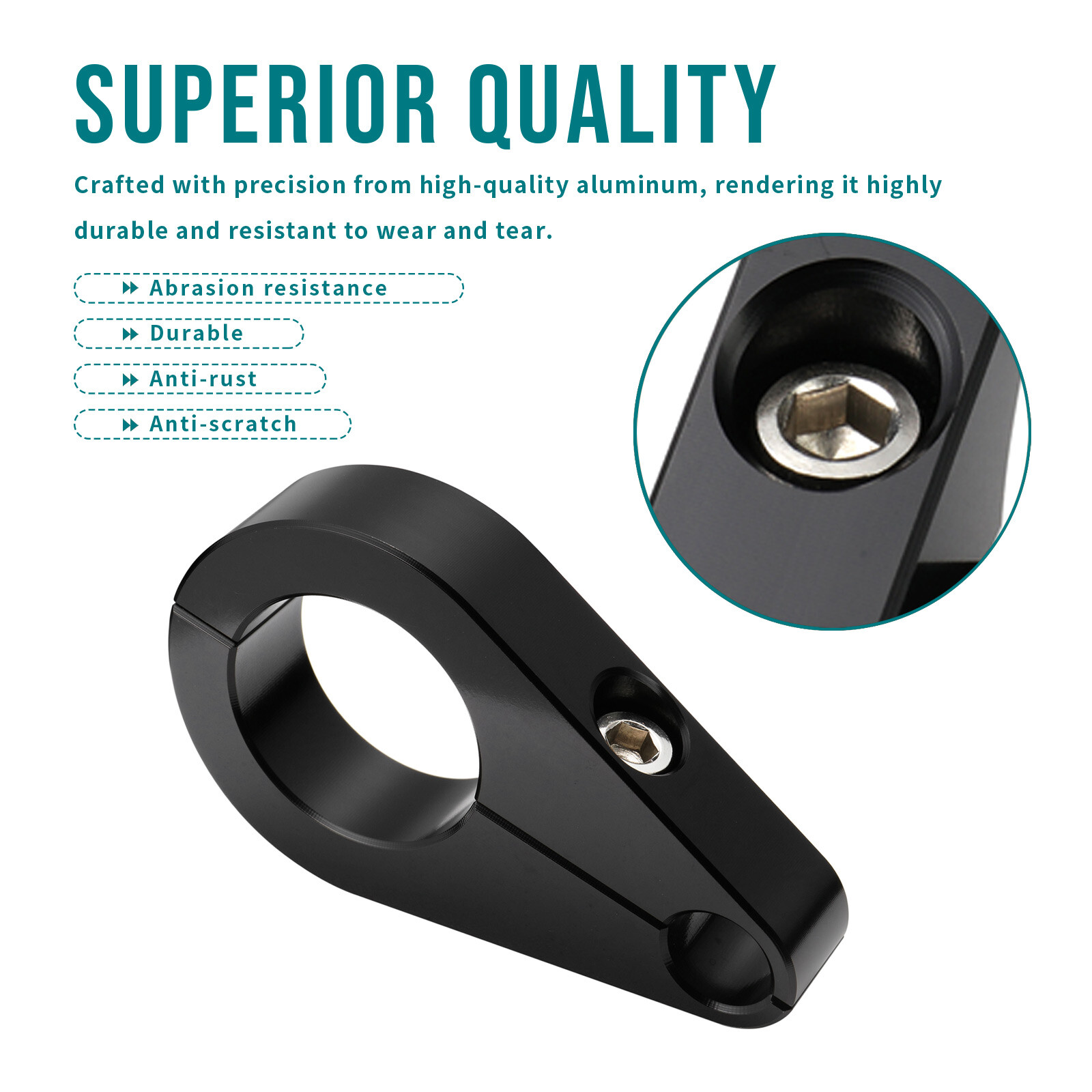 1″ Handlebar Frame Clutch Throttle Cable Brake Line Clamp Clip for Harley Black