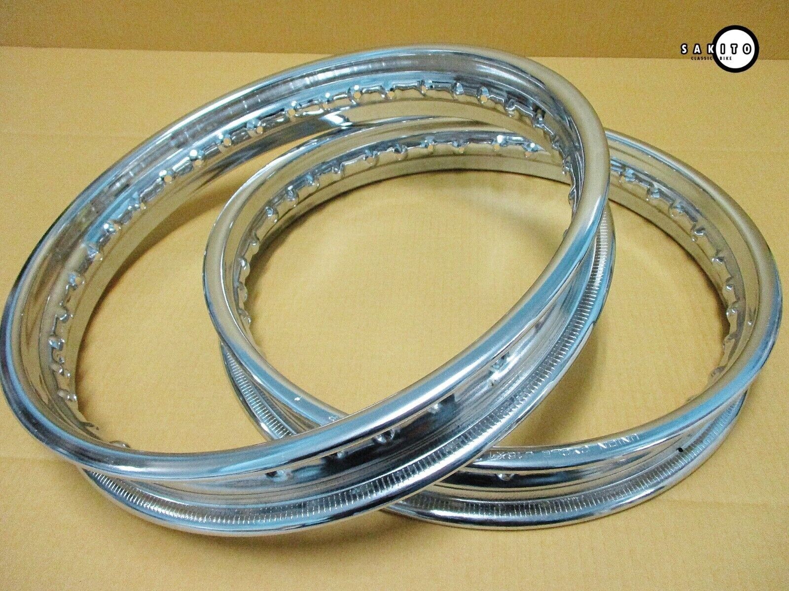YAMAHA YZ80 A/B/C/D/E 1974-1979 Front & Rear Steel Wheel Rim Set [sa3119]