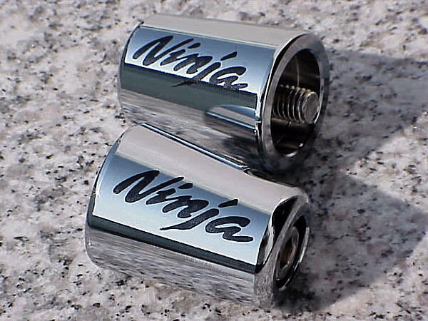 Kawasaki Ninja 250 300 500 ZX6 ZX6R ZX7 ZX9 ZX10 ZX10R ZX12 ZX14 CHROME BAR ENDS