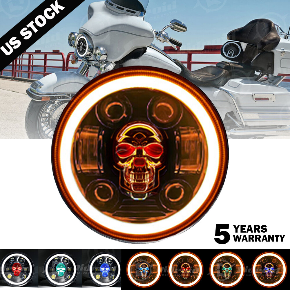 5-3/4″ LED Headlight Turn Signal 5.75″ For Harley Davidson Sportster XL 1200 883