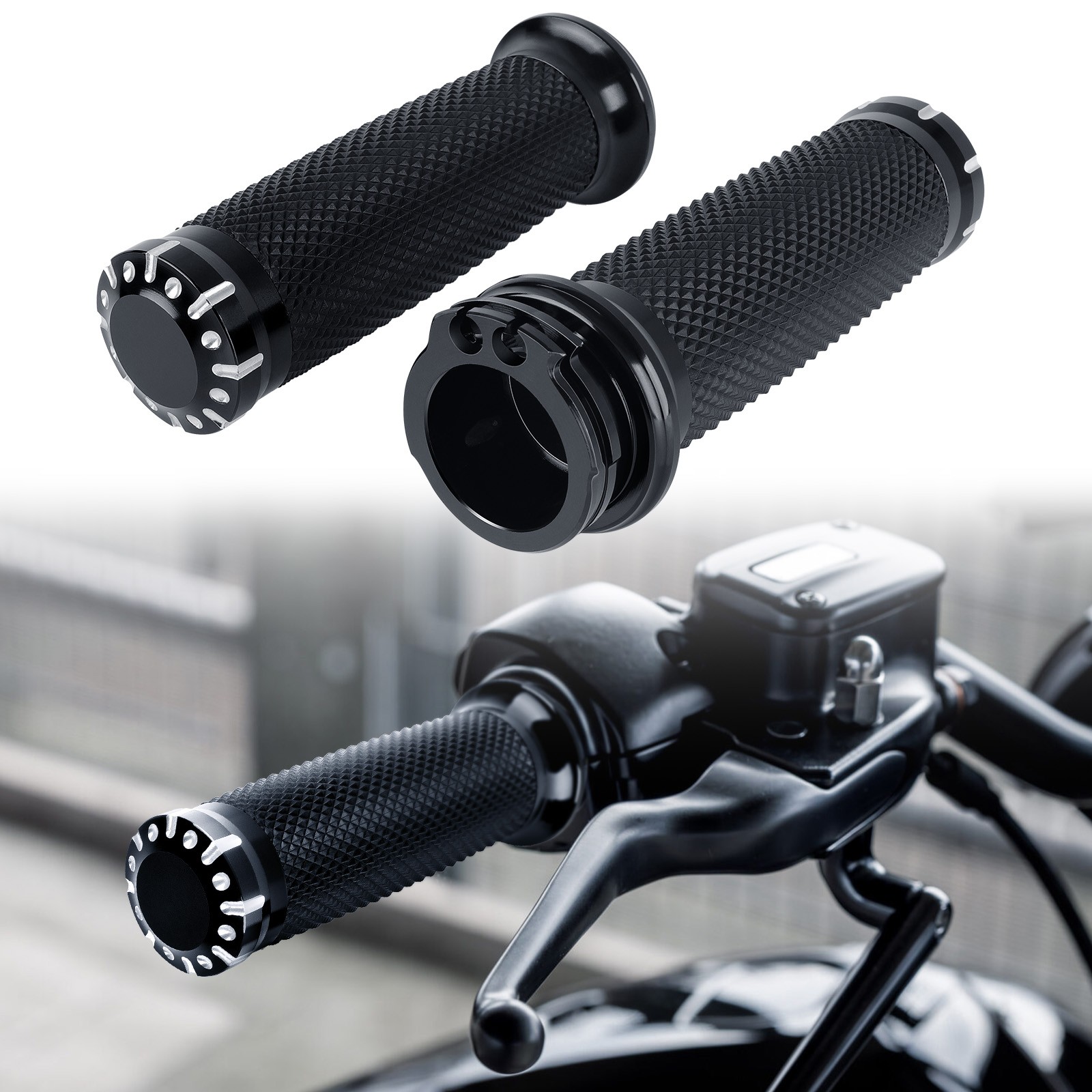 1″ 25mm Handlebars Control Switches +Hand Grips For Harley Sportster XL 883 1200