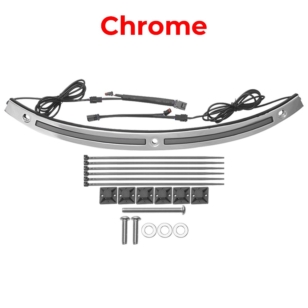 Batwing Windshield Trim LED DRL Signal For Harley Street Electra Glide 14-2024
