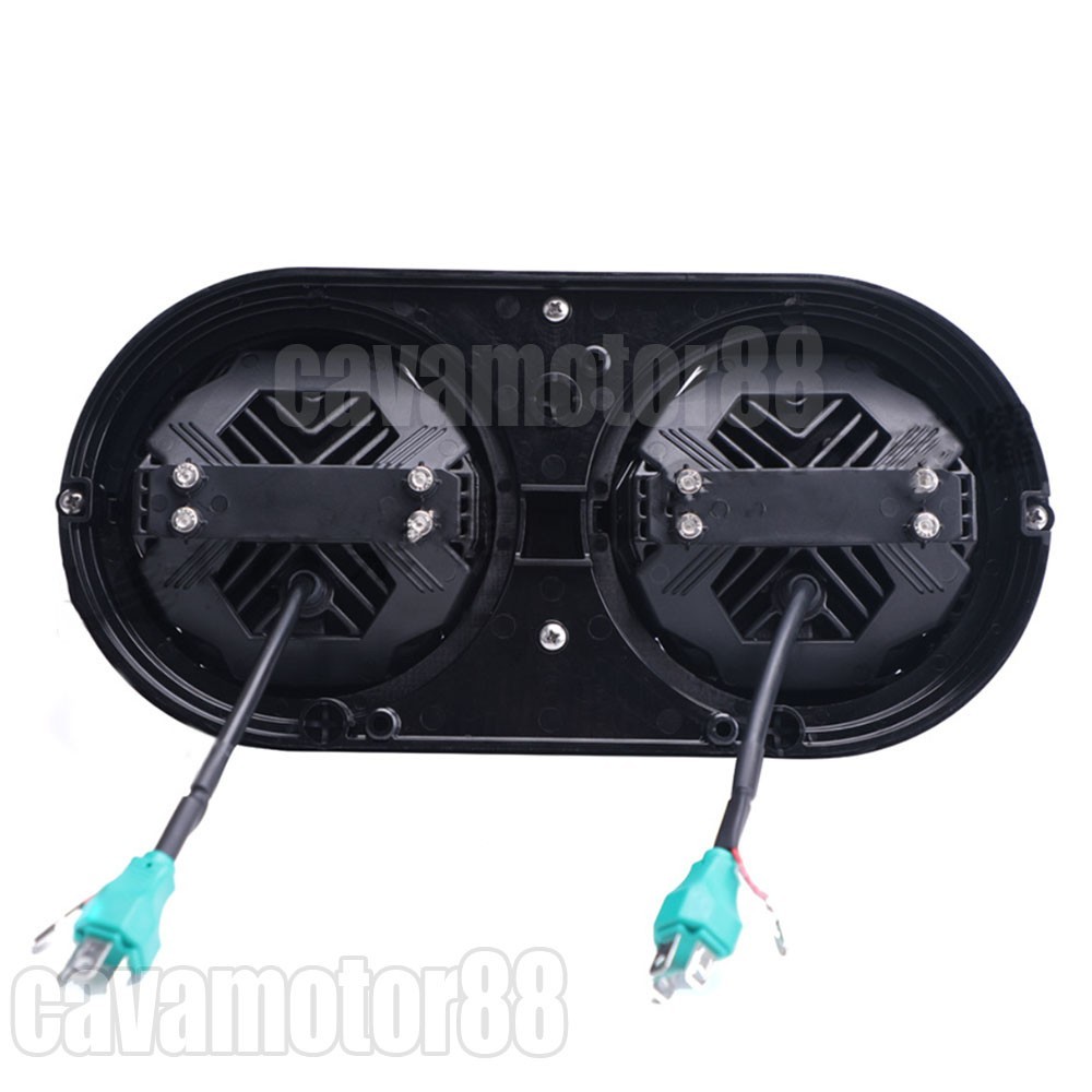 Fit for Harley Road Glide 2003-2013 DOT 270° LED Dual Headlight Head Lamp w/ DRL