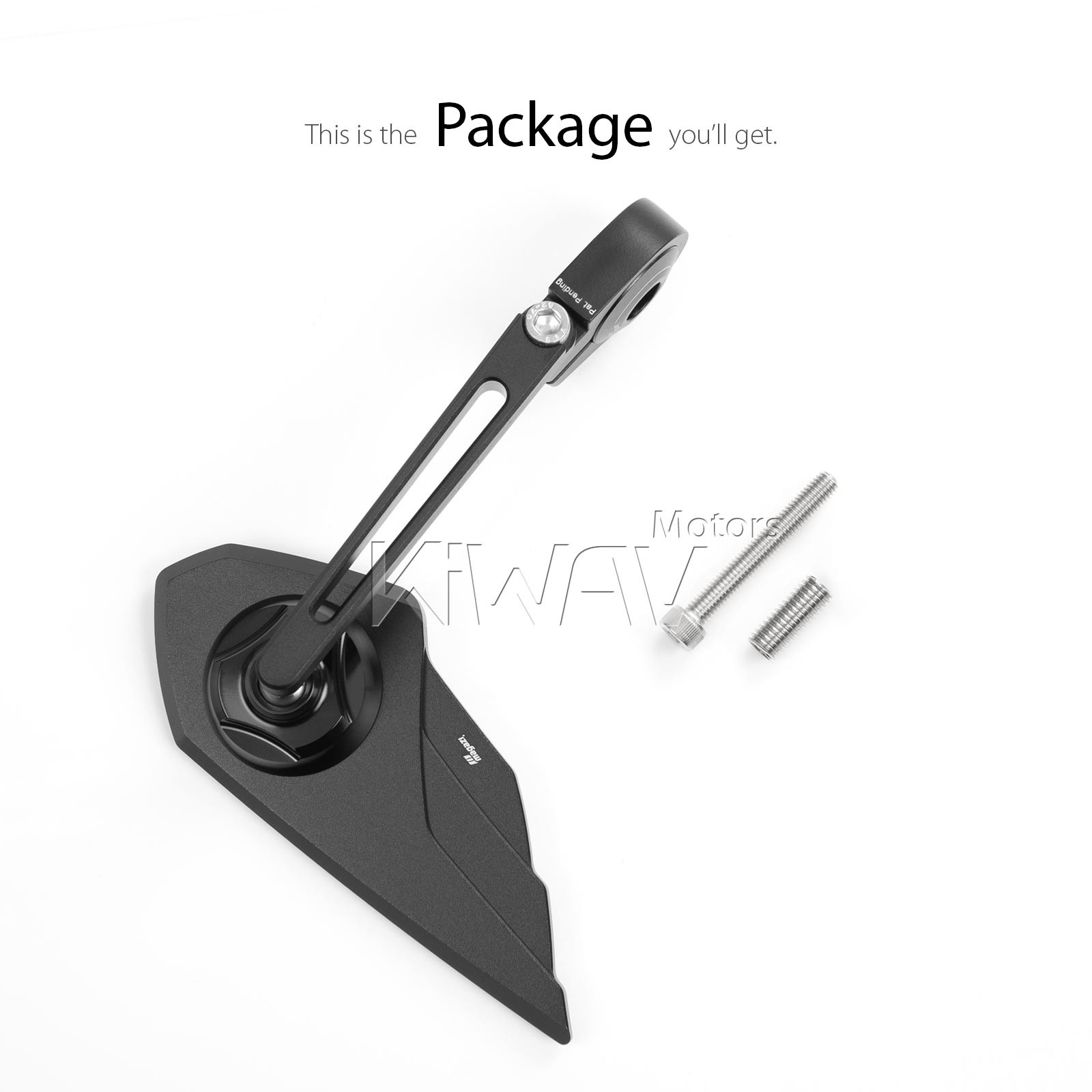 Bar end mirror RIGHT x1 Wisp adjustable black M8 bolt-on for BMW R 1200 1250 RT