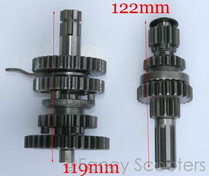 Transmission Main & Counter Gears E-22 Engine with 3 Gears w/ reverse 110-125CC