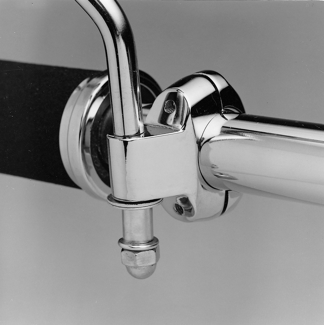 Black Mirror Clamp Handlebar Mount for 1 in. (25mm) Bars fits Harley-Davidson