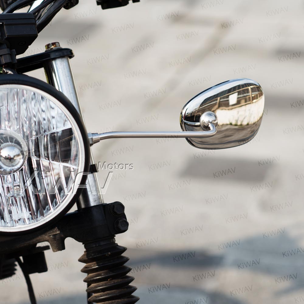 Mirrors Stan square chrome headlamp side mount for vintage BMW US STOCK