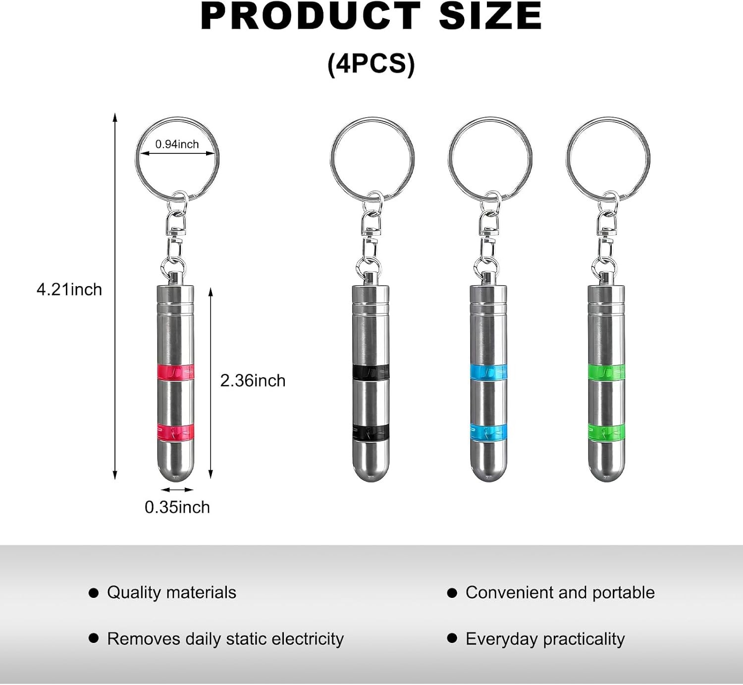 Static Electricity Remover Keychain, Anti-Static Eliminator Tool Car and Daily U