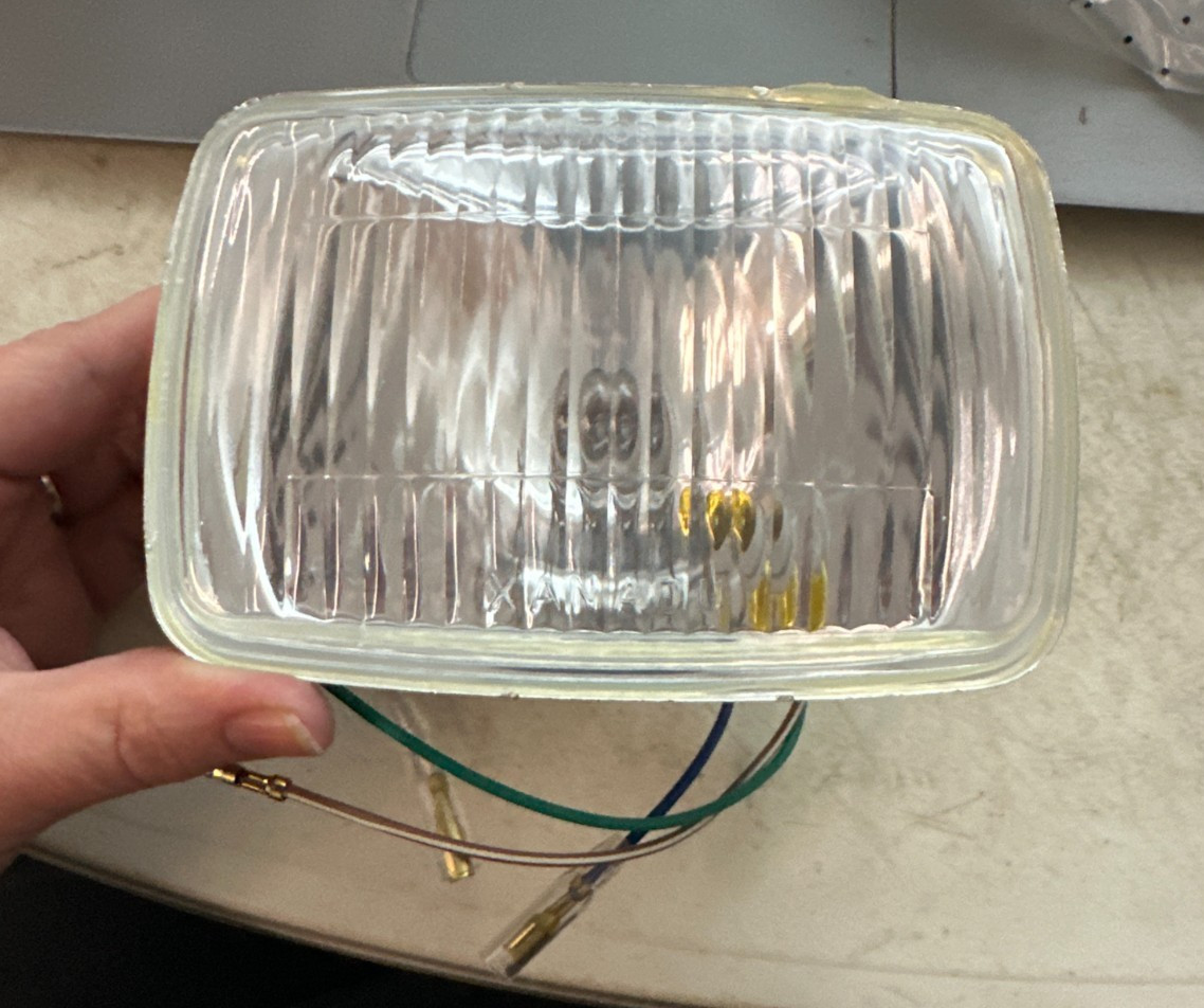 NEW RECTANGLE HEADLIGHT ASSY HONDA CF50 S J N P V 5 3/4″ WIDE 4″ TALL 6V25W/25W