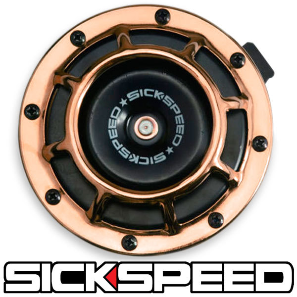 ONE SICKSPEED ROSE GOLD SUPER LOUD ELECTRIC BLAST TONE HORN MOTORCYCLE 12V M3