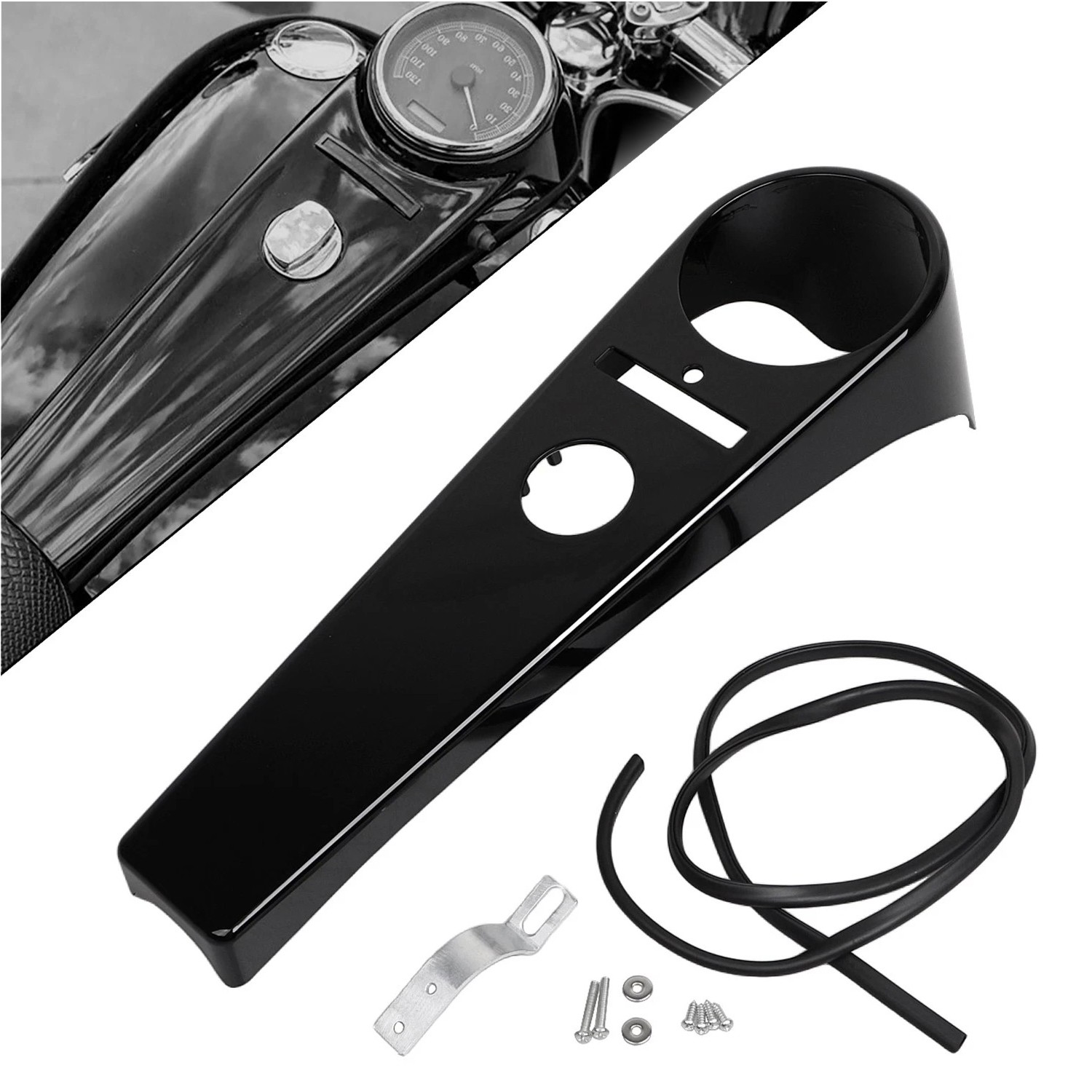 ABS Plastic Dash Gas Fuel Tank Panel Cover For Harley Road King FLHR EFI FLHRI