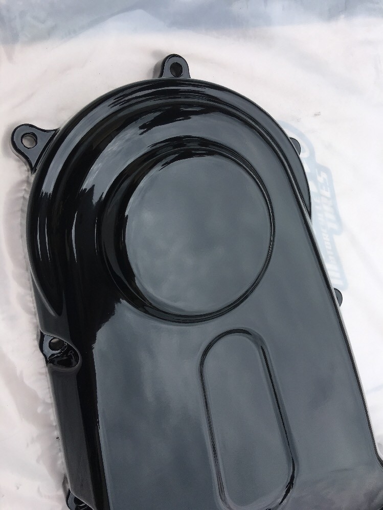Harley Dyna/Softail outer primary powder coated GLOSS BLACK 2006-2016