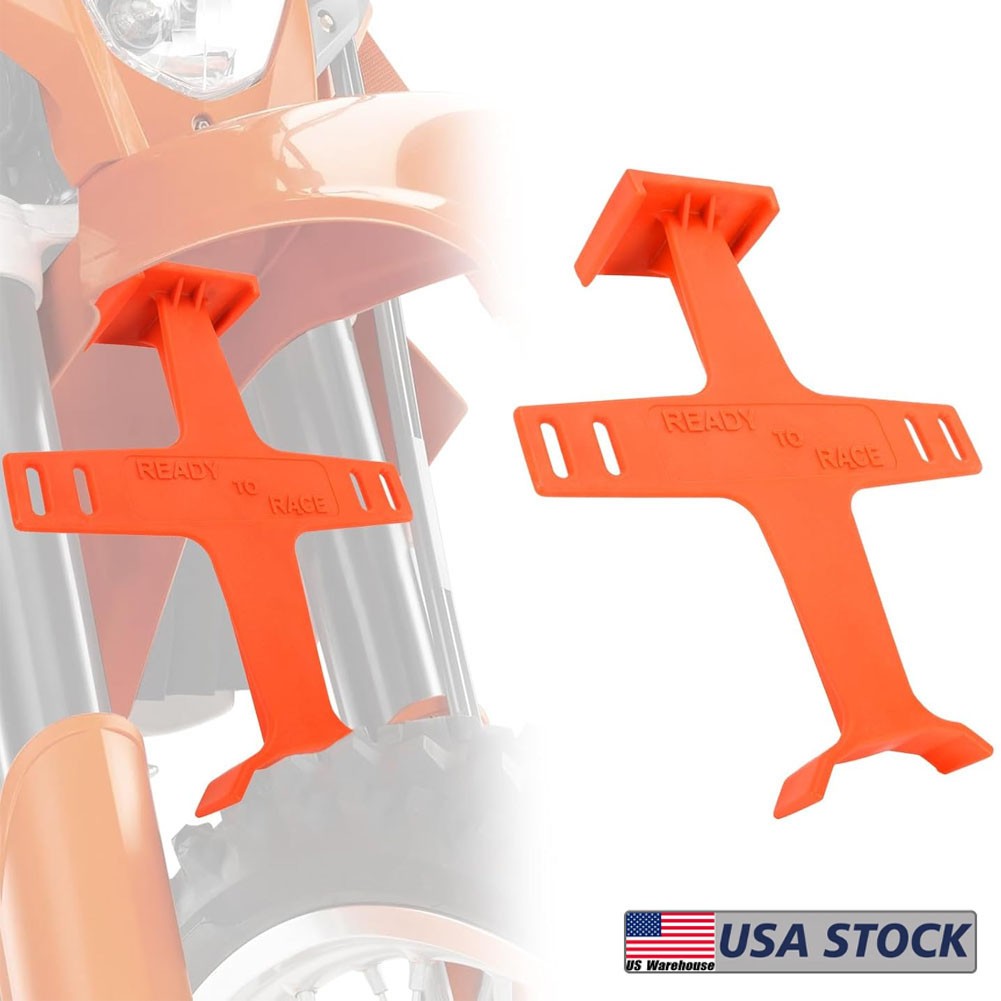 Universal Fork Guard Suspension Support Brace 11″ inches Stand Protector Orange