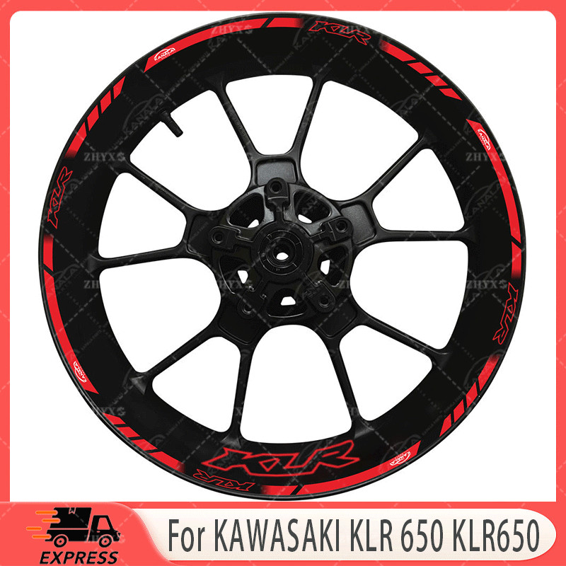 For KAWASAKI KLR 650 KLR650 Motorcycle 17″ Front Wheel + Rear Wheel Hub Sticker