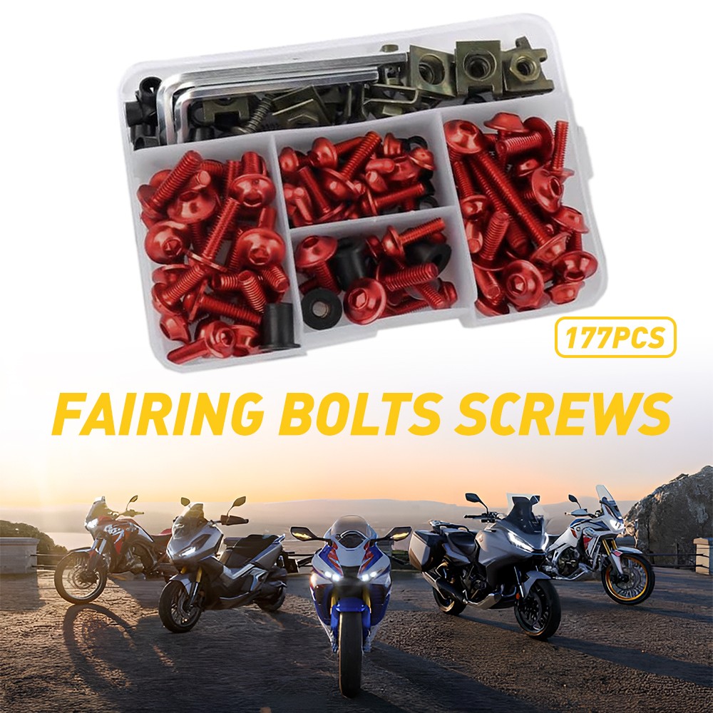 Red Fairing Bolts Screws Shell Hardware Aluminium For Honda CBR600RR CBR1000RR
